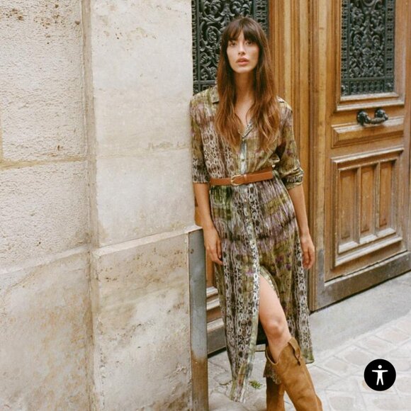 Zara Metallic Thread Maxi Dress - Picture 4 of 5